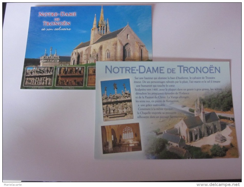 AR6 *  2 Cartes Chapelle De Tronoen Saint Jean Trolimon - Saint-Jean-Trolimon