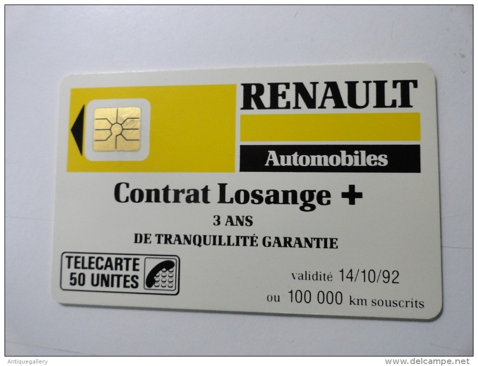 RARE : RENAULT AUTOMOBILES ALMOST MINT CARD WITH 47UNITS LEFT - Telefoonkaarten Voor Particulieren