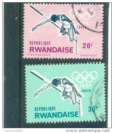 1964 RWANDA Y &amp; T N° 82  +  30F Du Bloc 2 ( O ) JO Tokyo - Oblitérés