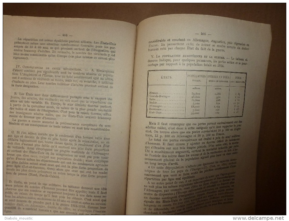 1924 Ecole militaire: Géo Physique-Ethnique EUROPE : La connaissance des ethnies est statégiquement primordiale