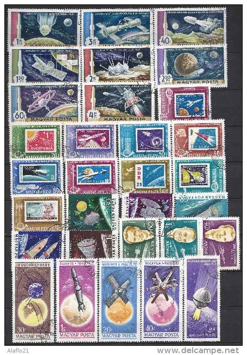 ESPACE - Lot Timbres HONGRIE - 2 Scans - Collections