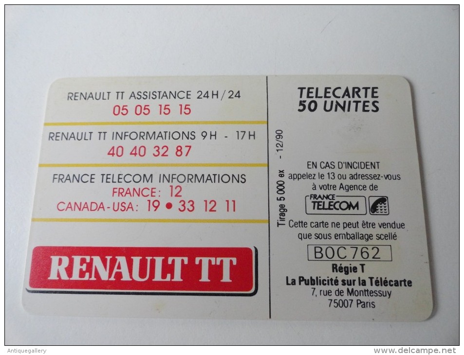 RENAULT HORS TAXES USED CARD - Telefoonkaarten Voor Particulieren