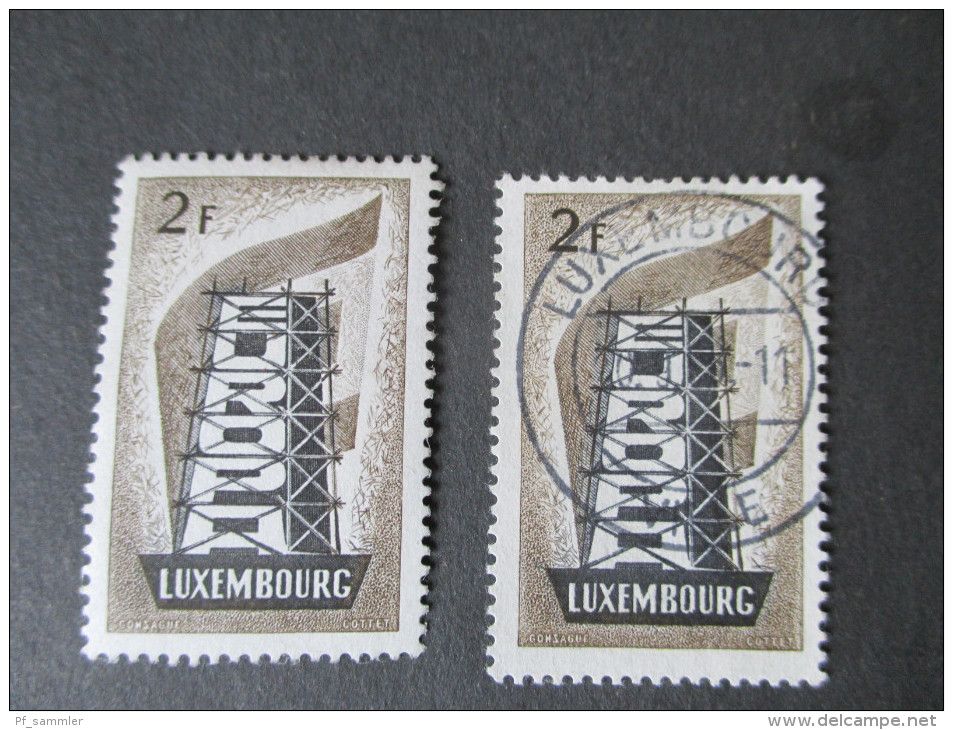 Luxemburg Europa 1956 Satz Gestempelt Und Nr. 555 Postfrisch! Hoher Katalogwert!! Ordentliche Qualität! - Nuevos
