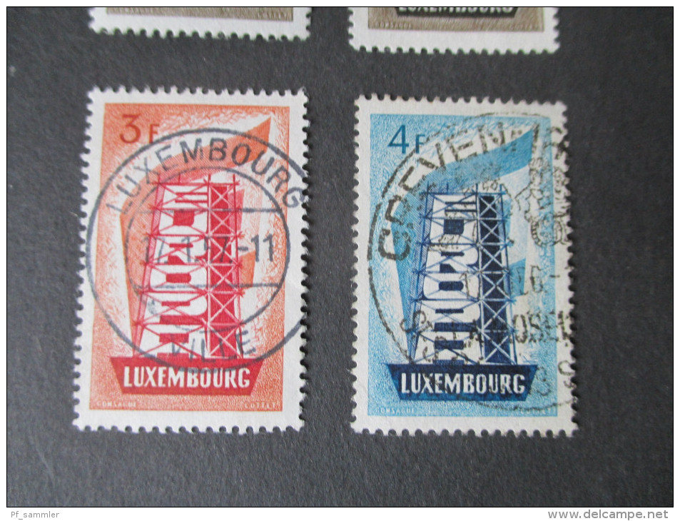 Luxemburg Europa 1956 Satz Gestempelt Und Nr. 555 Postfrisch! Hoher Katalogwert!! Ordentliche Qualität! - Ongebruikt