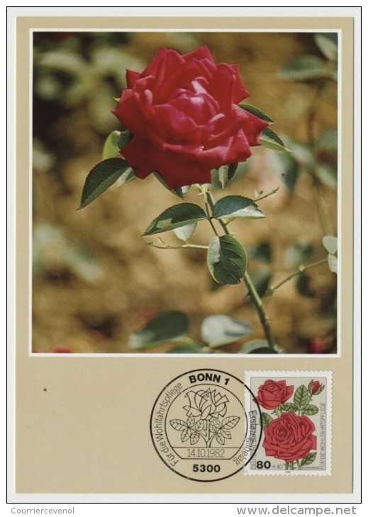 ALLEMAGNE => 4 Cartes Maximum => ROSES - 1982 - Roses