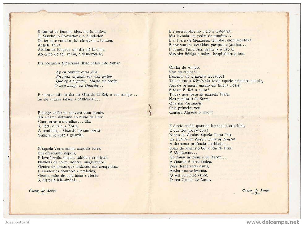 Figueira Da Foz - Cantar De Amigo (Livro Autografado Pelo Autor) - VIII Congresso Beirão, 1948. Coimbra. - Poesie