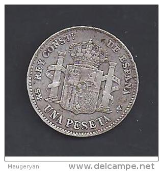 ALFONSO XIII - Una Peseta - 1903  S.M.  V - First Minting
