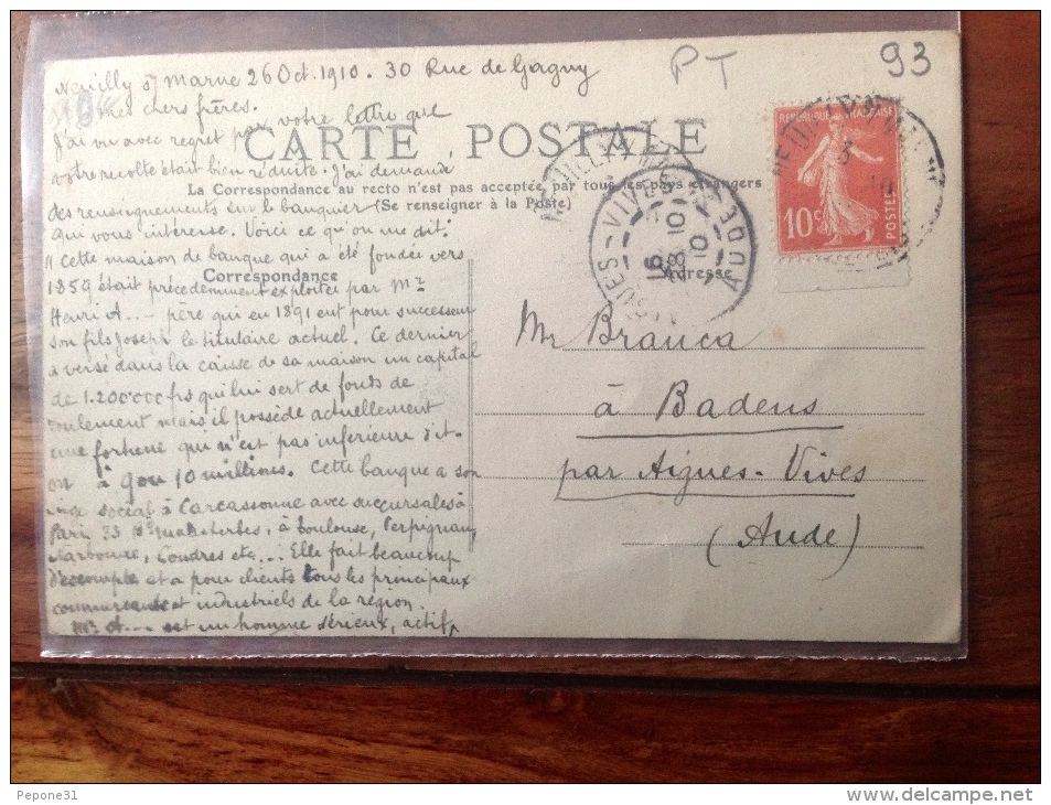 CPA DE NEUILLY SUR MARNE .POSTES ET TELEGRAPHES. - Neuilly Sur Marne