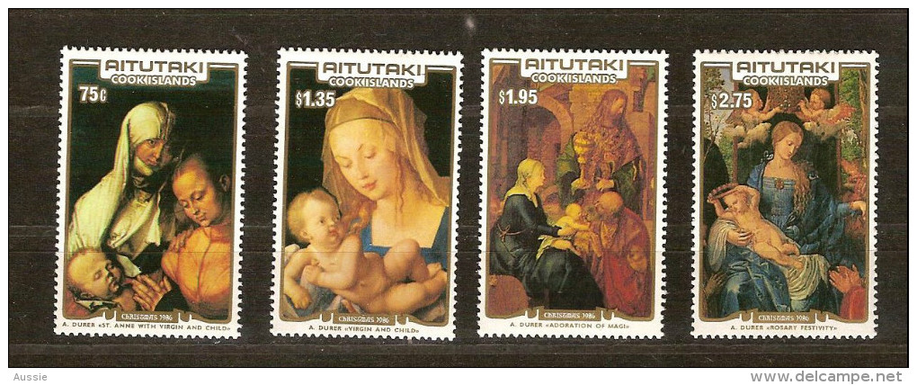 Aitutaki1986 Yvertn° 442-445 *** MNH Cote 12 Euro Noel Christmas Kerstmis Dürer - Aitutaki