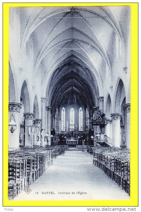 * Duffel (Antwerpen - Anvers - Antwerp) * (SBP, Nr 16) Intérieur De L'église, Binnenzicht Kerk, Autel, Rare, TOP, Old - Duffel