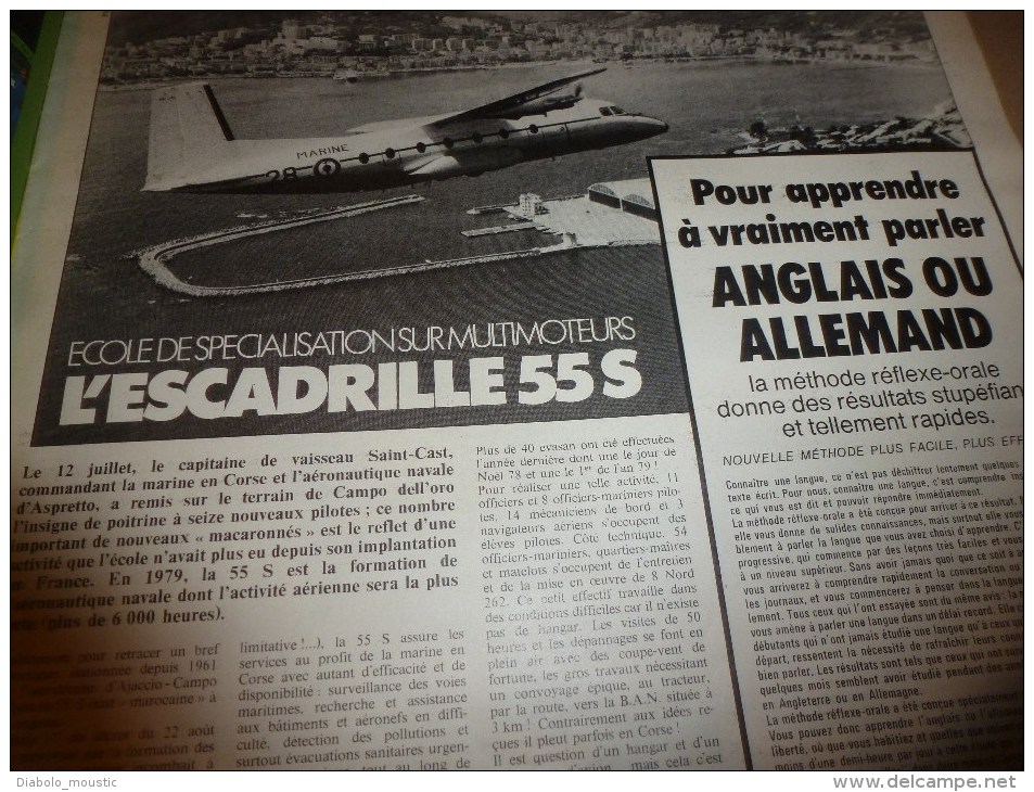 1979 TAM Terre Air Mer:Ecole MULTIMOTEURS;Escadrille 55-S;Plongeur de bord;La BRIGADE de GENDARMERIE;Starfighter;PLATINI