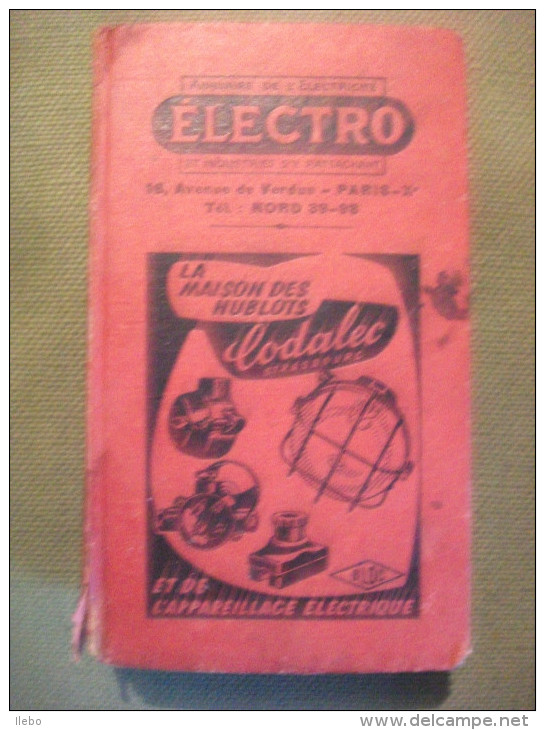 Annuaire De L'electricité électro 1955 Fournitures Moteurs Marques De Fabriques - Telephone Directories