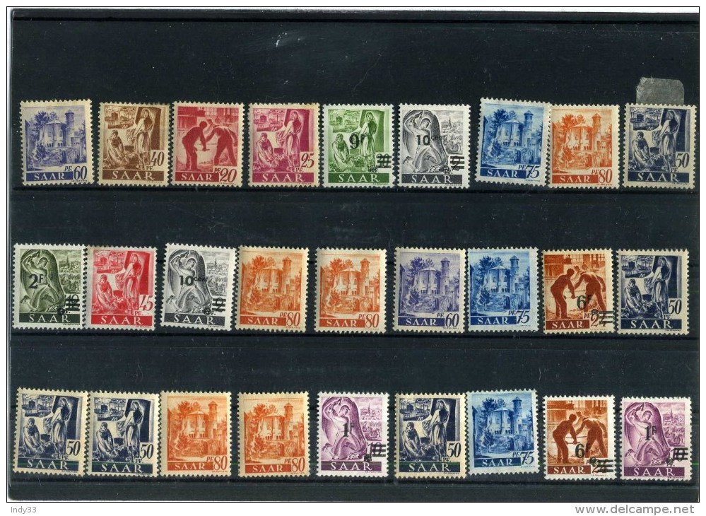 - SARRE 1947/56 . OCCUPATION ALLIEE . TIMBRES NEUFS . - Ungebraucht