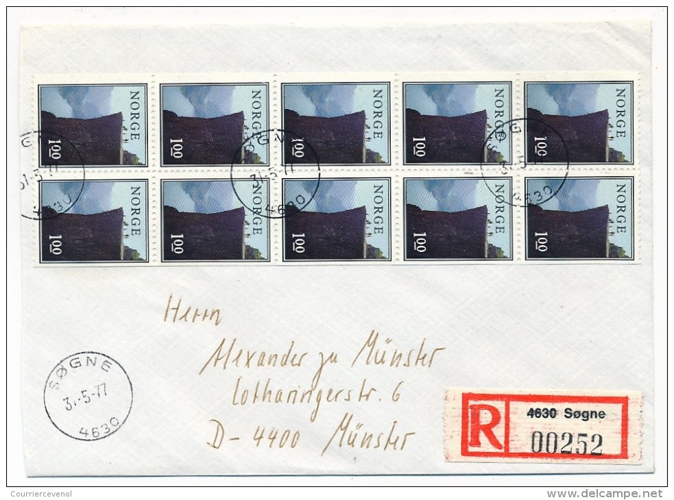 NORVEGE - Lot 12 Enveloppes - Affranchissements Divers Années 76 / 77 - Covers & Documents