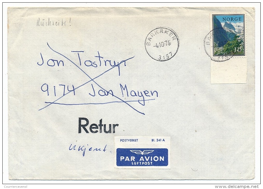 NORVEGE - Lot 12 Enveloppes - Affranchissements Divers Années 76 / 77 - Lettres & Documents