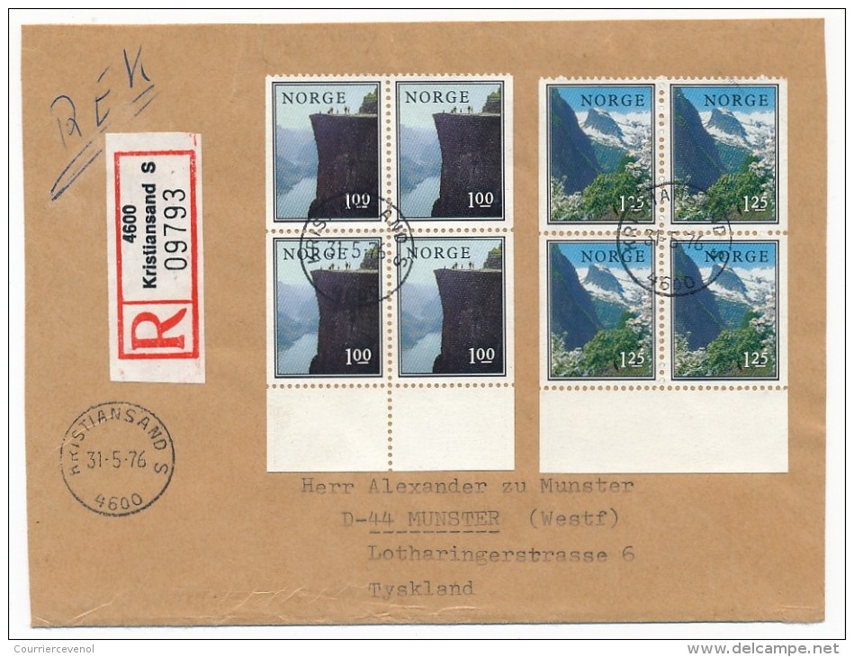 NORVEGE - Lot 12 enveloppes - affranchissements divers années 76 / 77