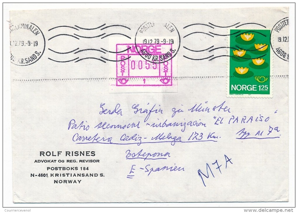 NORVEGE - Lot 6 Enveloppes - Nénuphars - Affranchissements Divers Années 77 / 80 - Lettres & Documents