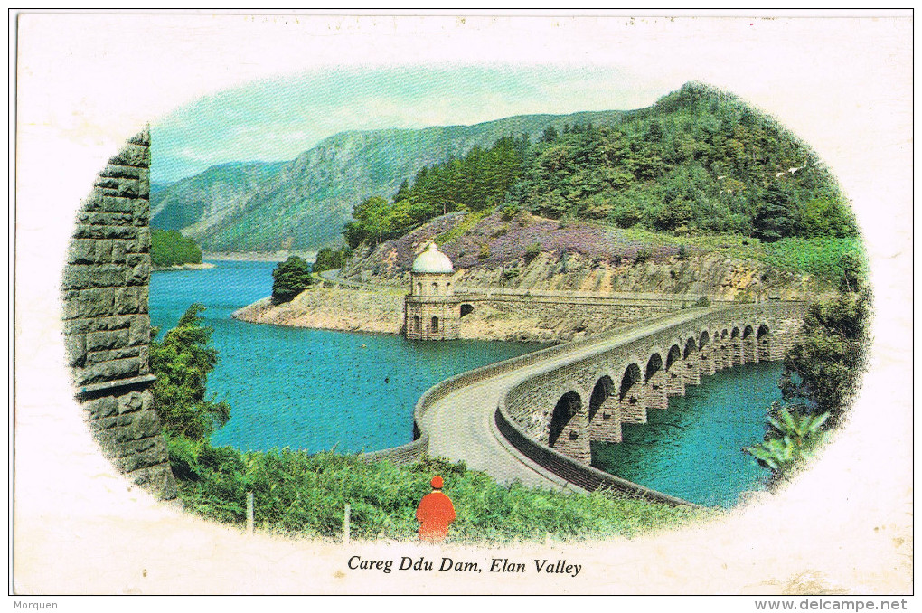 11092. Postal CARED DDU DAM (Elam Valley) Wales, Rednorshire - Radnorshire