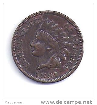 ETATS UNIS - One Cent  1887 - 1859-1909: Indian Head