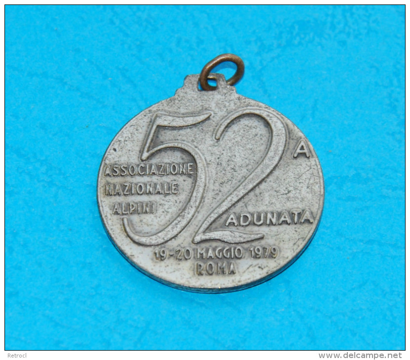 MEDAGLIA  52.a ADUNATA NAZIONALE DEGLI ALPINI A ROMA ANNO 1979 - ARGENTATA - Italy