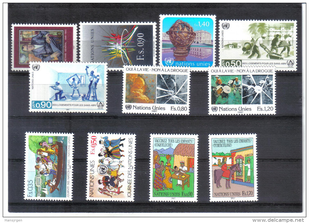 LOT629 VEREINTE NATIONEN UNO GENF 1991 MICHL  198/209  Postfrisch Siehe ABBILDUNG - Unused Stamps