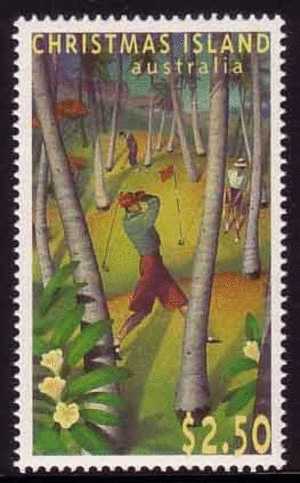 1995 - Christmas Island 40th Anniversary Of GOLF COURSE $2.50 Stamp FU - Christmas Island