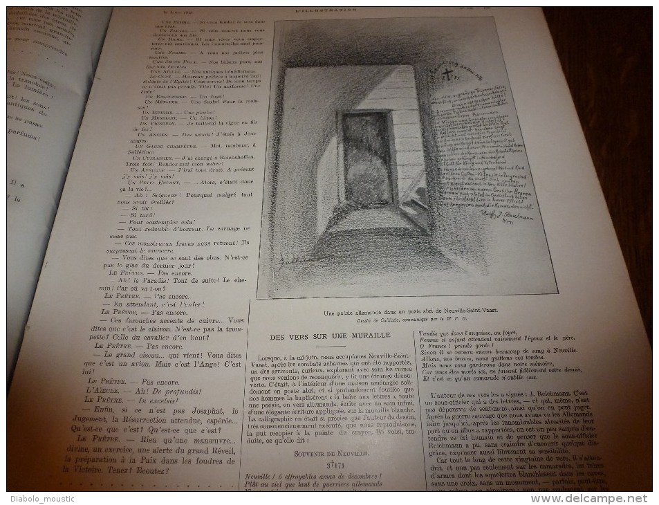 1915 Poésie Allemande à Neuville-S-V;METZERAL;Mont-St-Eloy;Gl Sarrail;Fin Du CARTHAGE;Munster;Femmes Dans L'ARTILLERIE - L'Illustration