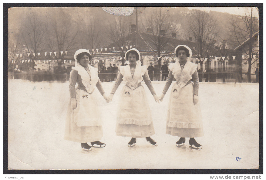 SPORT - Ice Skating, Old Photo Postcard, Year 1912 - Figure Skating