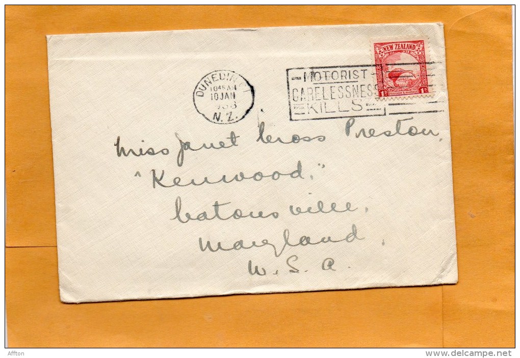 New Zealand 1938 Cover - Storia Postale