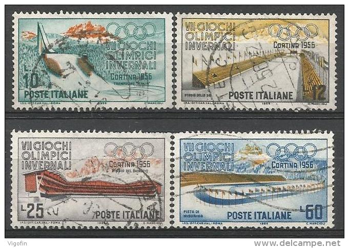 I 1956-958-61OLYMPIC GAMES CORTINA D'AMPEZZO, 1 X 4v, Used - Hiver 1956: Cortina D'Ampezzo