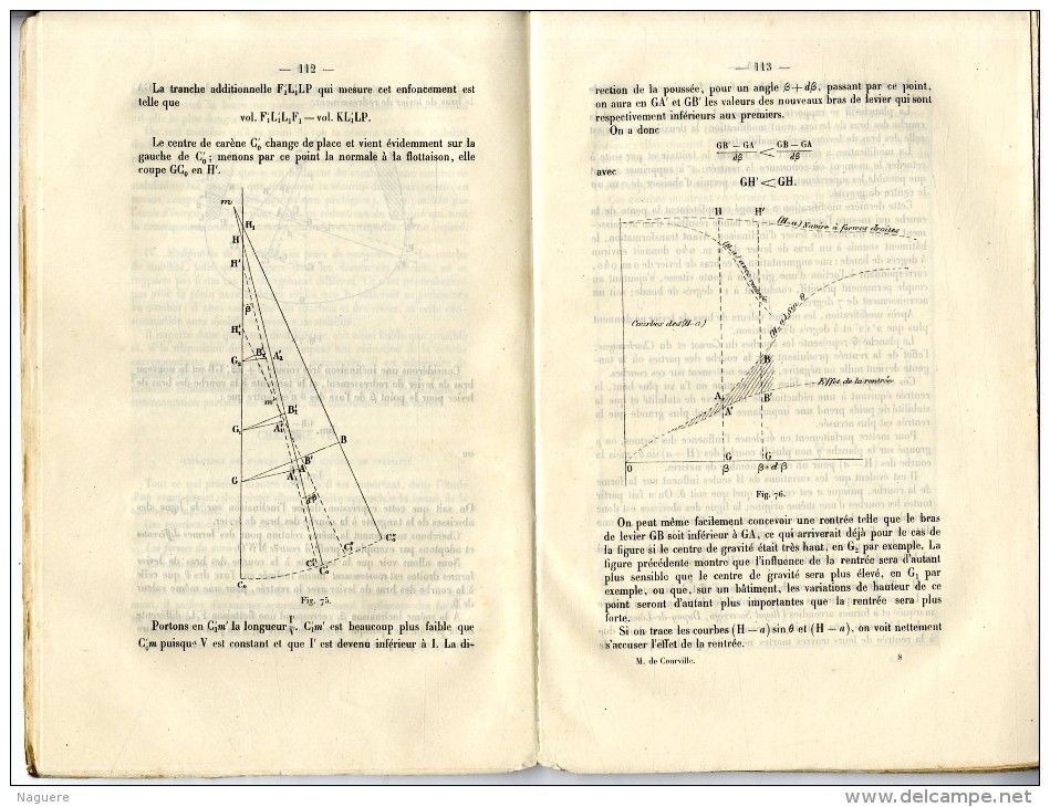 CONSTRUCTIONS NAVALES   CONFERENCES DE M BERNARD DE COURVILLE 1898 - 1899  -  MINISTERE DE LA MARINE  EXEMPLAIRE N° 289 - Schiffe