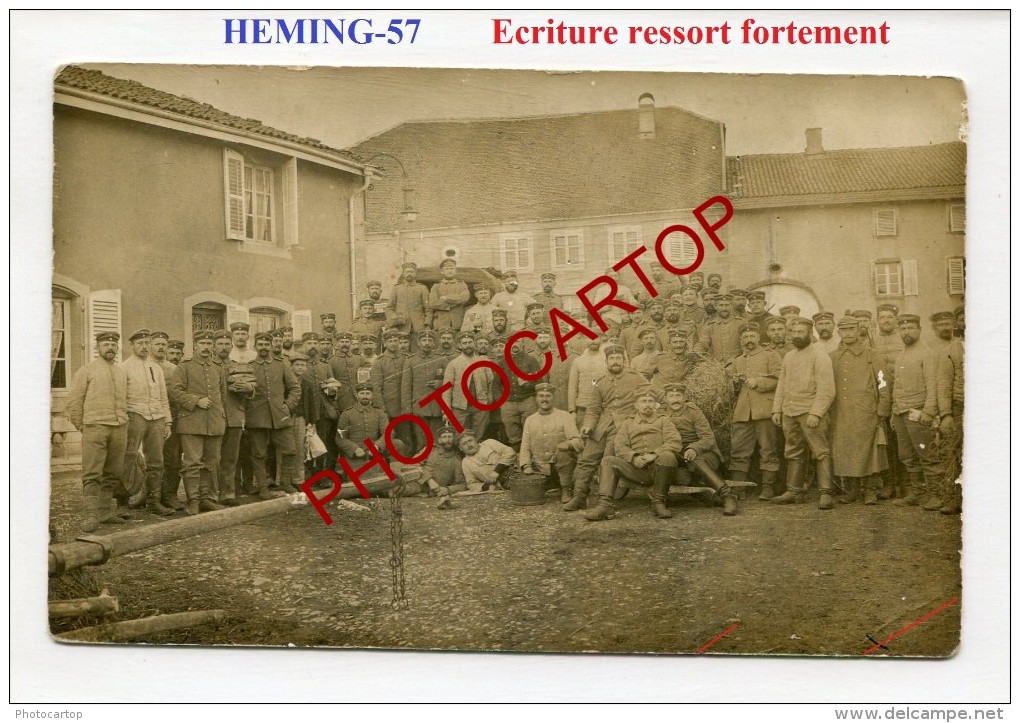 HEMING-Carte Photo Allemande-Guerre 14-18-1WK-Frankreich-France-57-Feldpost- - Lorquin