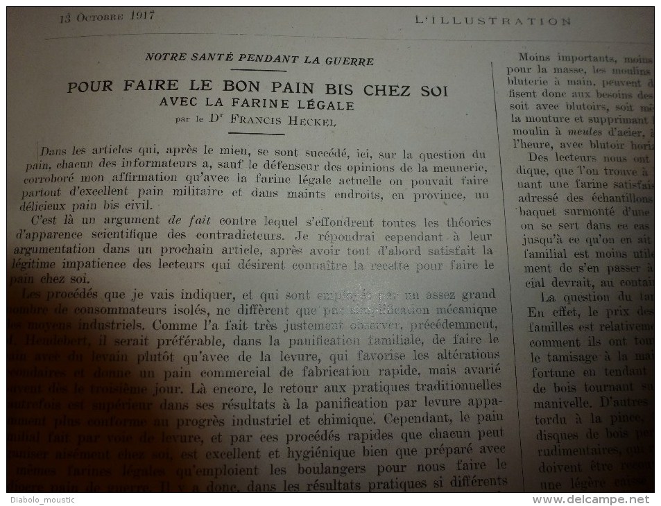 1917 ;Le TROIS-MATS "KLEBERT" et son équipage à l'honneur; Espion LASZLO; Femmes aux champs;KERENSKY; Faire du BON PAIN