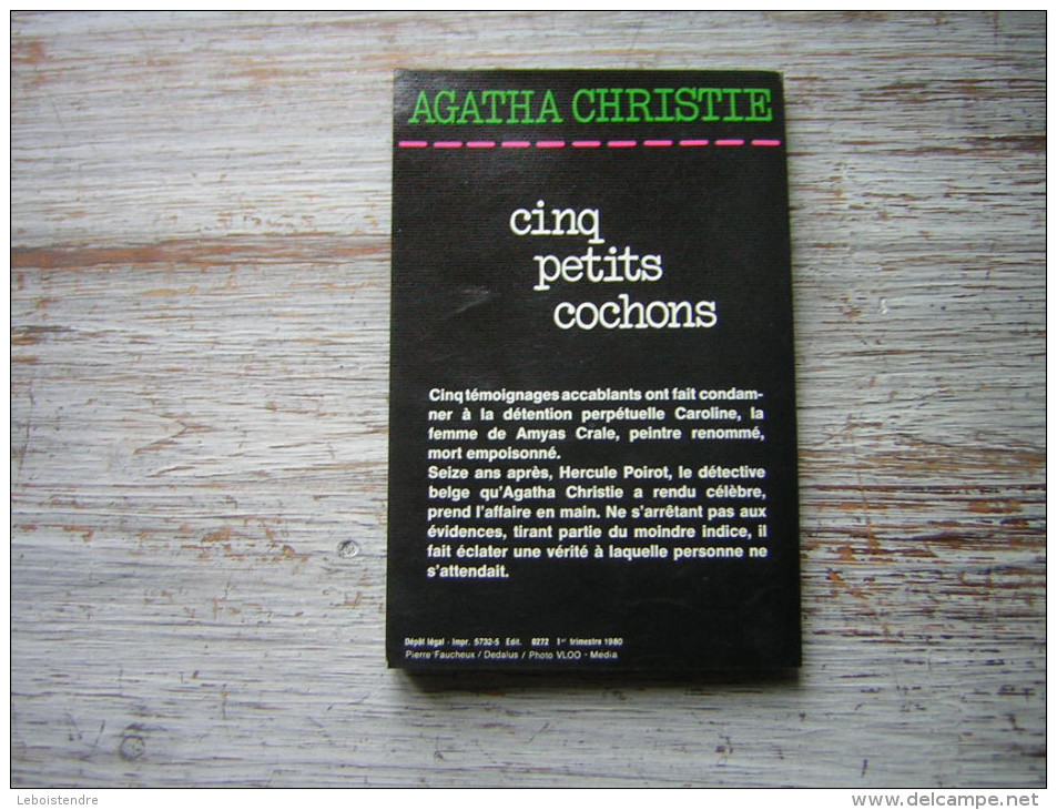 AGATHA CHRISTIE  CINQ PETITS COCHONS  1980  LE LIVRE DE POCHE  POLICIER  TEXTE INTEGRAL - Agatha Christie