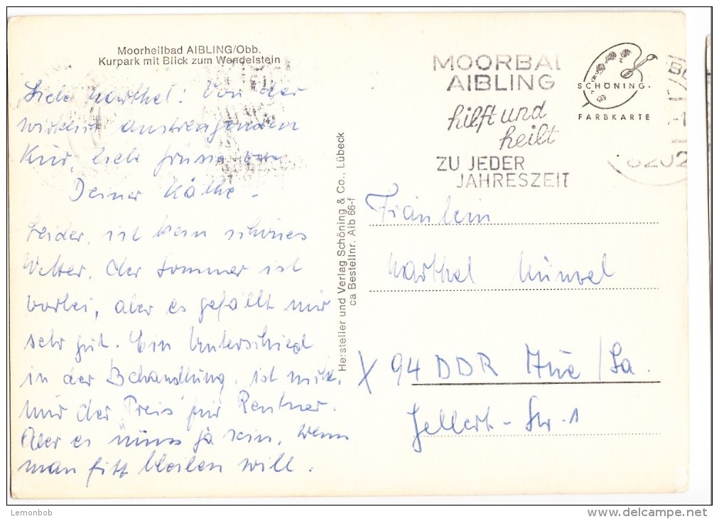Germany, Moorheilbad AIBLING, Used Postcard [14356] - Bad Aibling
