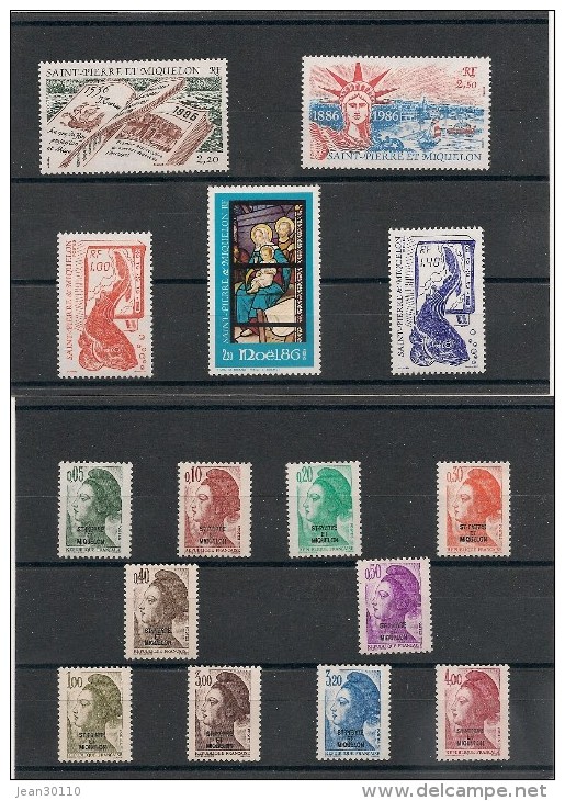 Saint Pierre Et Miquelon   Année 1986 N° 455/474** Côte : 23,00 € - Unused Stamps