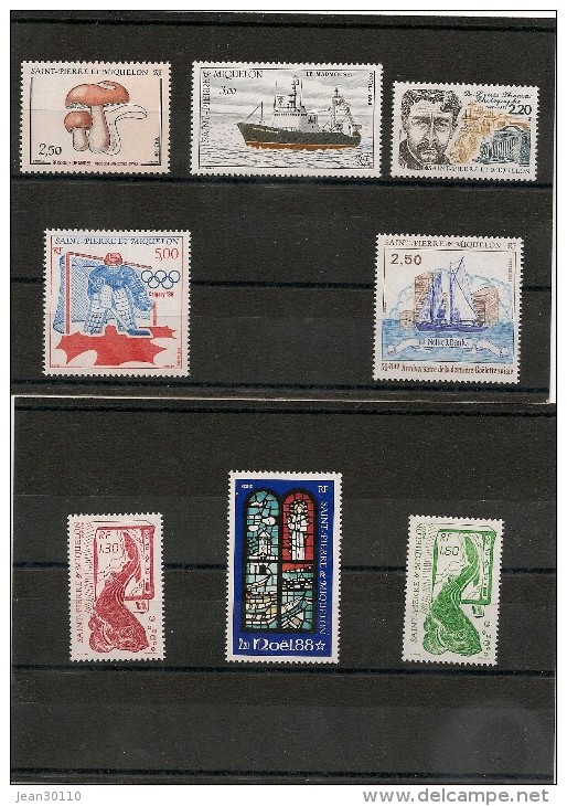 Saint Pierre Et Miquelon   Année 1988 N° 486/496** - Neufs