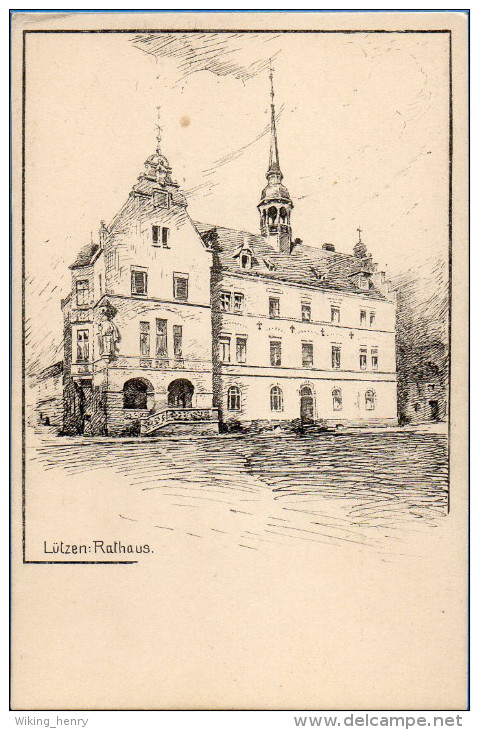 Lützen - S/w Rathaus - Lützen