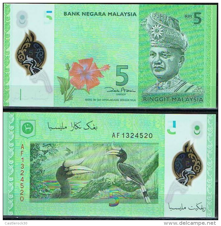 O) 2012 MALAYSIA, BANKNOTE POLYMER, FULL SERIE OF 1 RINGGIT, 5 RINGGIT, 10 RINGGIT, 20 RINGGIT, 50 RINGGIT, 100 RINGGIT, - Maleisië