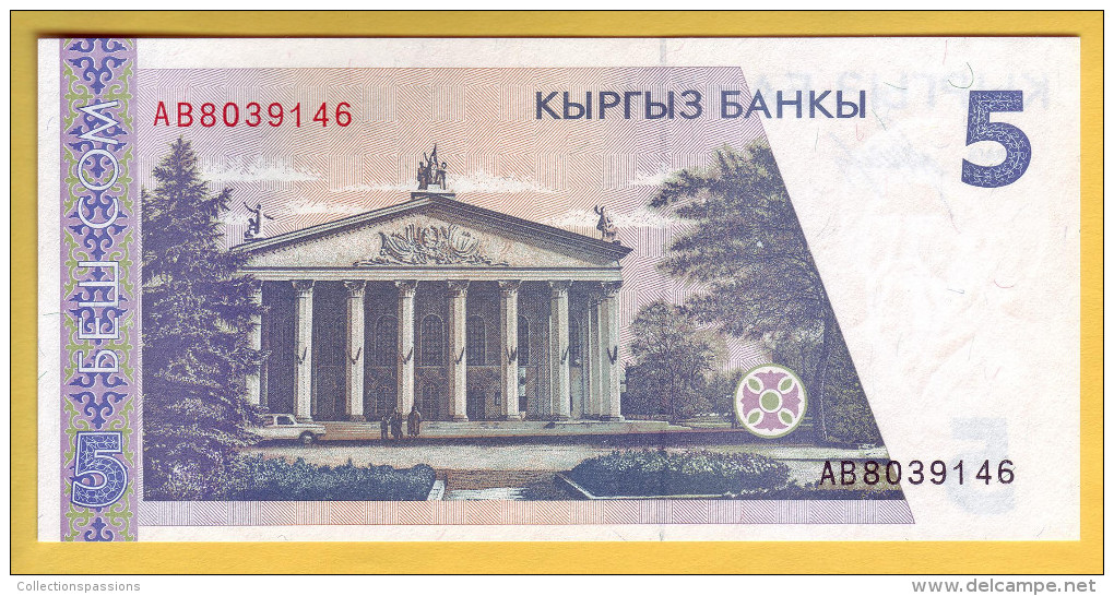 KIRGHIZSTAN - Billet De 5 Som. 1994. Pick: 8. NEUF - Kirguistán