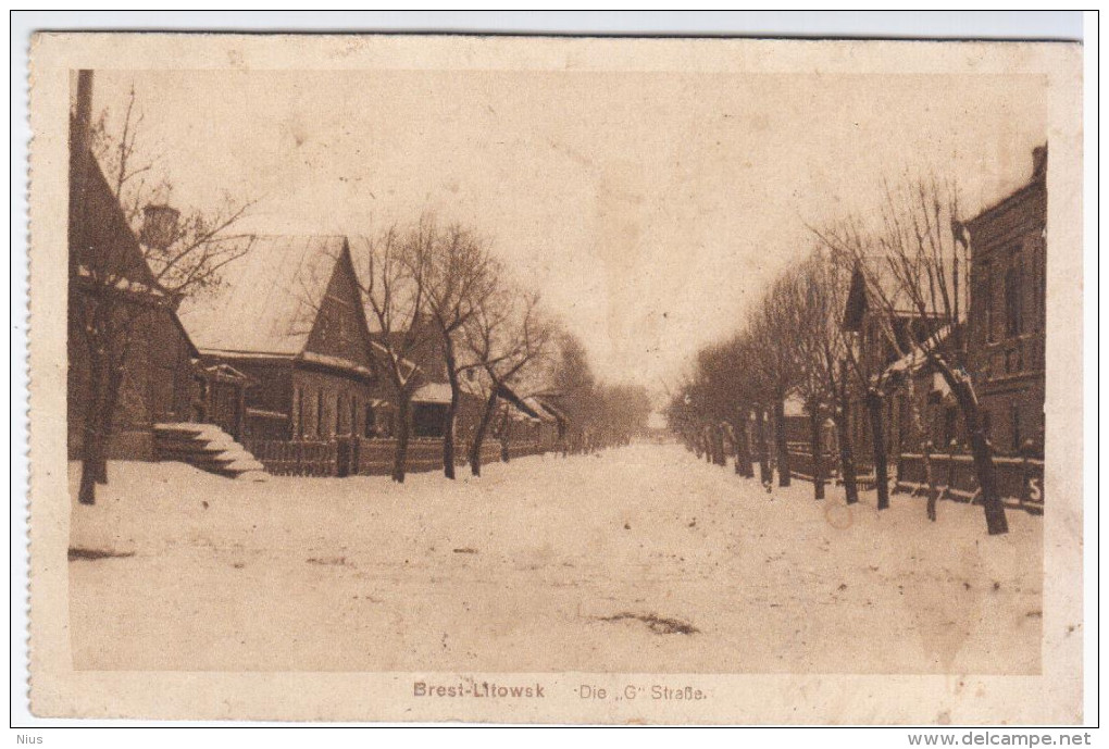 Belarus Brest-Litowsk Russia Germany Die "G" Strasse 1916 - Weißrussland