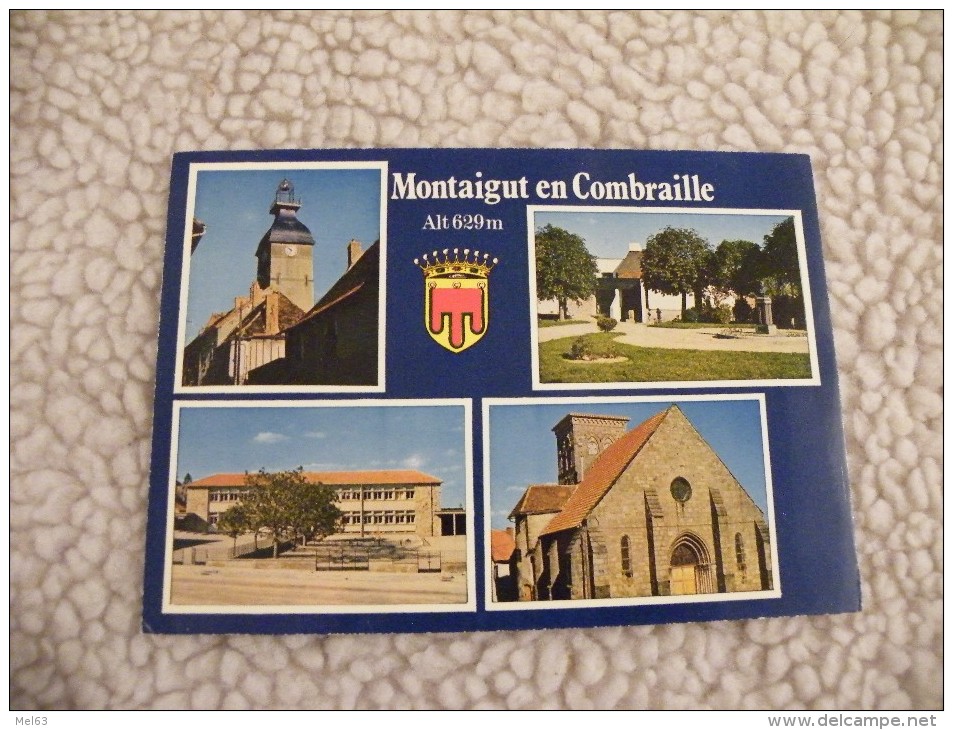 A225.  CPSM.  MONTAIGUT-en-COMBRAILLE. Multivues.  écrite 1978 - Montaigut