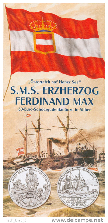 Folder Österreich Auf Hoher See  Panzerfregatte S.M.S Erzherzog Ferdinand Max 2004 Kriegsschiff Austria Autriche - Books & Software