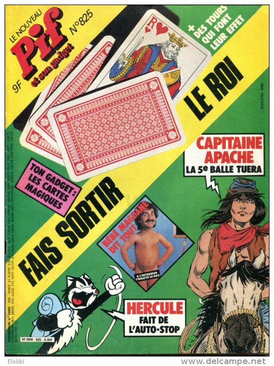 Pif Gadget N°825  (Vaillant 2063) BD De Capitaine Apache - Pif Gadget