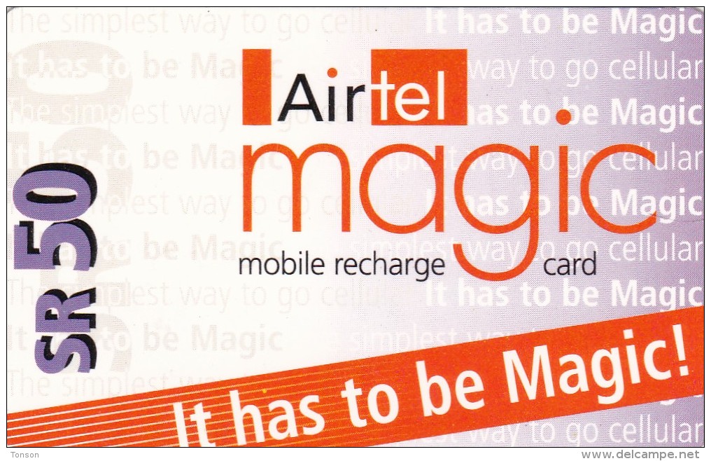 Seychelles, SR50, Airtell Magic Mobile Recharge Card, 2 Scans . - Seychelles