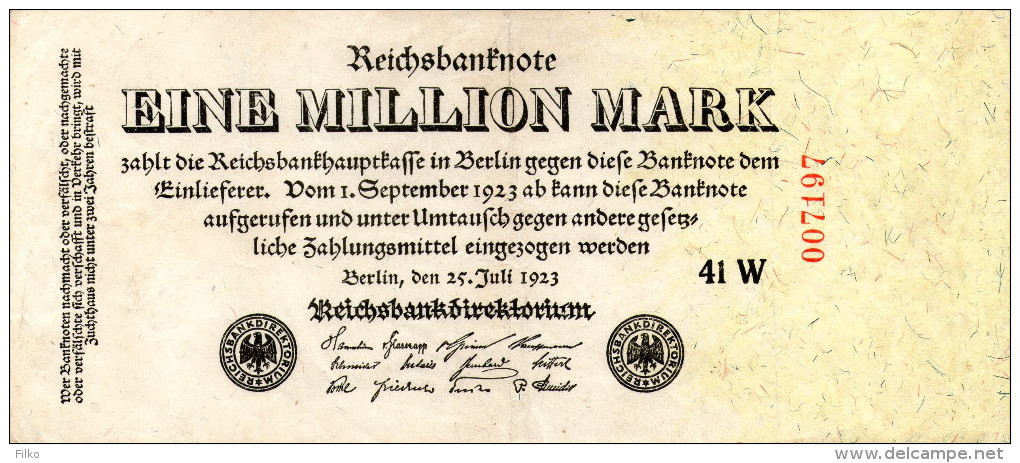 Germany,1 Million Mark,Ro.92 C, 25.07.1923,P.94,used,see Scan - 1 Million Mark