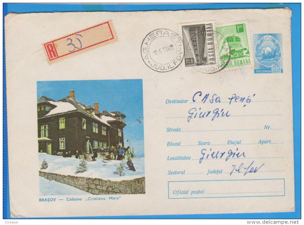 Brasov Tourism Motel  Romania Postal Stationery Cover 1971 - Hotels, Restaurants & Cafés