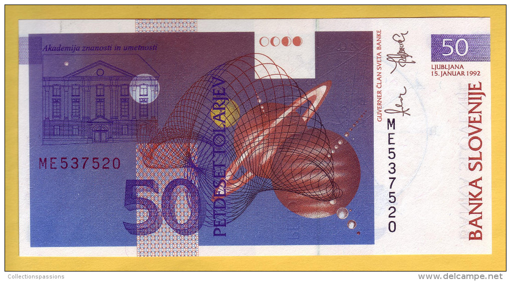 SLOVENIE - Billet De 50 Tolarjev. 15-01-92. Pick:13a. NEUF - Slovenia