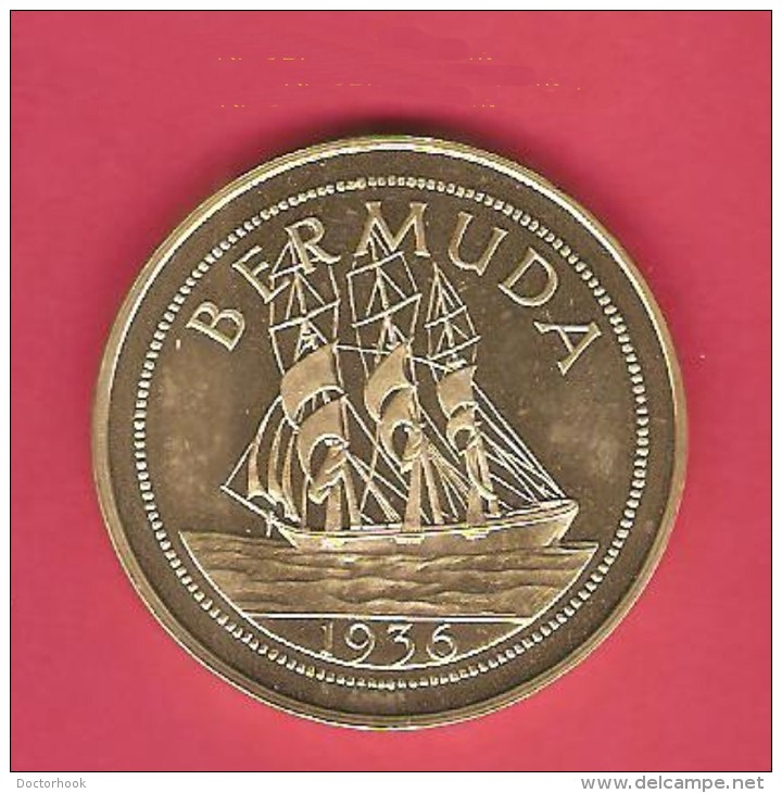 BERMUDA Edward VIII Abdicated Crown Pattern PROOF - Bermuda