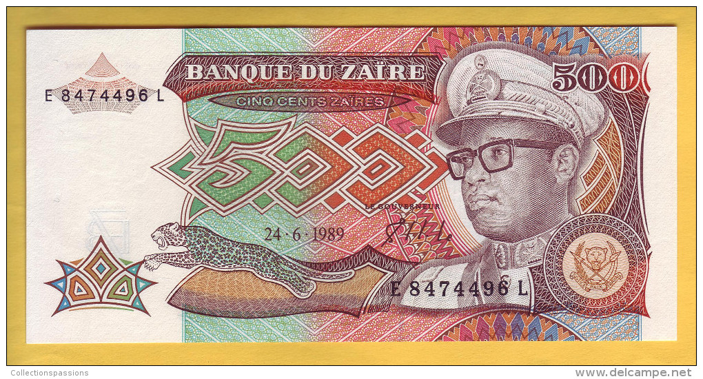 ZAÏRE - Billet De 500 Zaïres. 24-06-89. Pick: 34a. NEUF - Zaire